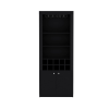 Nero Tall Bar Cabinet 4-Tier Modern Bar Cabinet with Glass Holder Stemware Rack, Wine Cabinet, Liquor Cabinet
