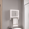 Botiq Mirror Medicine Cabinet with Towel Rack White