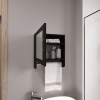 Botiq Mirror Medicine Cabinet with Towel Rack White