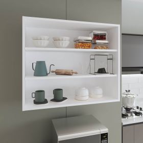 Wally 36" Wide x 30"H 3-Tier Open Wall Cabinet, Wall Shelf, Storage Cabinet