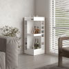 Lyman 46" Tall 3-Tier Corner Bar Cabinet with Fourteen Wine Bottle Cubbies, Living Room