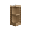 Lyman 46" Tall 3-Tier Corner Bar Cabinet with Fourteen Wine Bottle Cubbies, Living Room