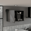Napoles 2 Wall Cabinet, Open Storage Shelves, Single Door