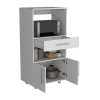 Worland Pantry Cabinet with Microwave Stand