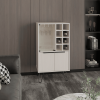 Aster Bar Cabinet White Washed Oak 23" Wide