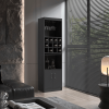 Kevil 71-Inch Tall Bar Cabinet 5-Tier Modern Bar Cabinet with Glass Holder Stemware Rack, Wine Cabinet