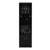 Kevil 71-Inch Tall Bar Cabinet 5-Tier Modern Bar Cabinet with Glass Holder Stemware Rack, Wine Cabinet