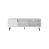 Vulcan 63" Wide Tv Stand with One Cabinet, Three Open Shelves