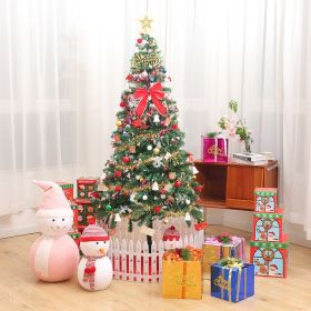 5ft Artificial Christmas Tree With LED Energy-saving Lights, Including 109 Pendant Tree Skirts And Guardrails