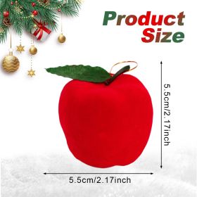 12 Packs Christmas Ornament Xmas Tree Fake Red Apples Hanging Decorations Holiday Tree Red Foam Ball Ornament Pendants For Christmas New Year Holiday