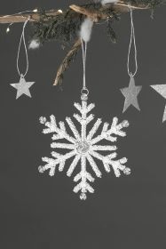 Expobazaar Snowflake Shiny Ornament - White