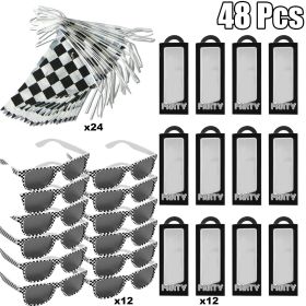 48 Pcs Racecar Party Decoration Set