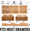 Zulay Kitchen Bamboo Knife Drawer Organizer Insert