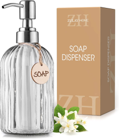 Zulay Home Glass Hand Soap Dispenser