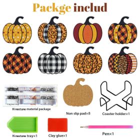 8 Pcs Fall Pumpkin Coasters