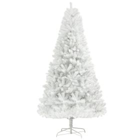6ft Unlit Artificial White Christmas Tree, Holiday Decor with 1000 Branch Tips, Auto Open and Steel Base