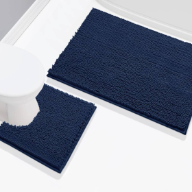 30"x20" - Dark Grey Soft Cozy Plush Chenille Bath Mat