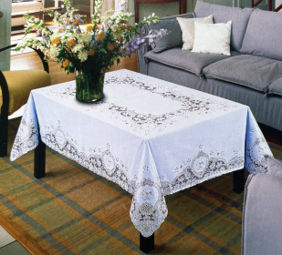 Navy 3 Piece Microfiber Anti-Slip Checkered Bathroom Set