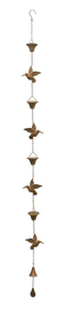 Hummingbird Rain Chain 69"L Iron