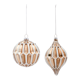 Ornament (Set of 6) 4.75"H, 5.75"H Glass