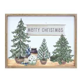 Merry Christmas Frame 19"L x 14.75"H MDF/Wood