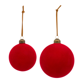 Ball Ornament (Set of 6) 3"D, 4"D Glass