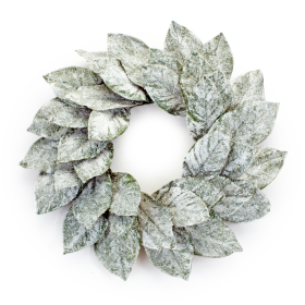 Magnolia Leaf Wreath 23"D Polyester