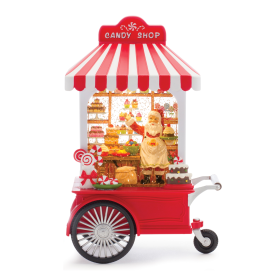 LED Snow Globe Santa's Candy Stand