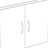 56" White Microwave Kitchen Cabinet With Two Doors And Drawer