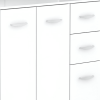 White Finish Wood Kitchen Storage Cabinet