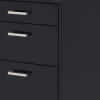 18" Black Standard Accent Cabinet With Three Drawers