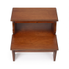 15" Brown Solid and Manufactured Wood Step Stool