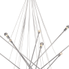 Silver Multi Light Metal Dimmable Chandelier