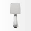 27" White Geometric Table Lamp With Gray Shade