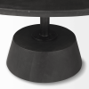 Black Wooden Pedestal Base Coffee Table