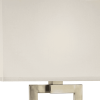 61" Nickel Traditional Shaped Floor Lamp With White Rectangular Shade