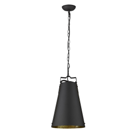 Faza 1-Light Matte Black Pendant