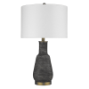 Distressed Ceramic Table Lamp With Drum Shade