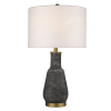 Distressed Ceramic Table Lamp With Drum Shade