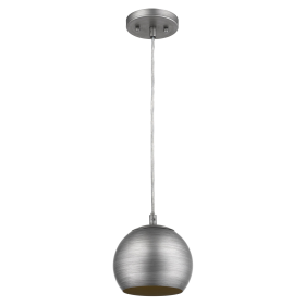 Light Gray and Gold Hanging Dome Light