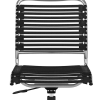 Black and Silver Adjustable Swivel Bungee Rolling Office Chair