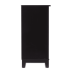 Black and Cane Bamboo Accent Storage Cabinet