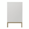 White and Gold Moroccan Dynasty Two Door Accent Cabinet
