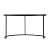 Set of Two Black And Silver Mirrored Round Nested Coffee Table Set