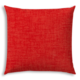 20" X 20" Coral And Red Blown Seam Solid Color Throw Indoor Outdoor Pillow