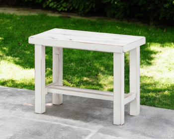 24" White Pine Solid Wood Garden Bench