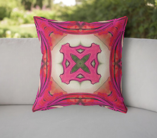20"x20" Hot Pink Zippered Broadcloth Geometric Throw Pillow