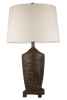 Fantastic Rustic Ribbed Bronze Table Lamp