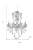 Candle Style Empire Transparent Glass Led Ceiling Light