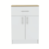 34" Light Oak and White Pantry Cabinet